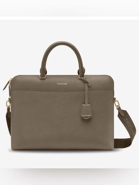 NWT MAISON DE SABRE The Laptop Bag Cashmere Clay Limited Edition